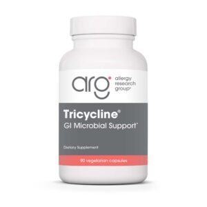 Frente de la etiqueta Tricycline Allergy Research Group