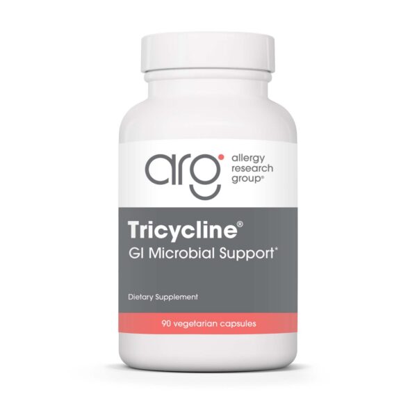 Frente de la etiqueta Tricycline Allergy Research Group