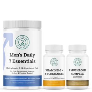 Trío completo de bienestar masculino 2nd Springs con hongos y nutrientes