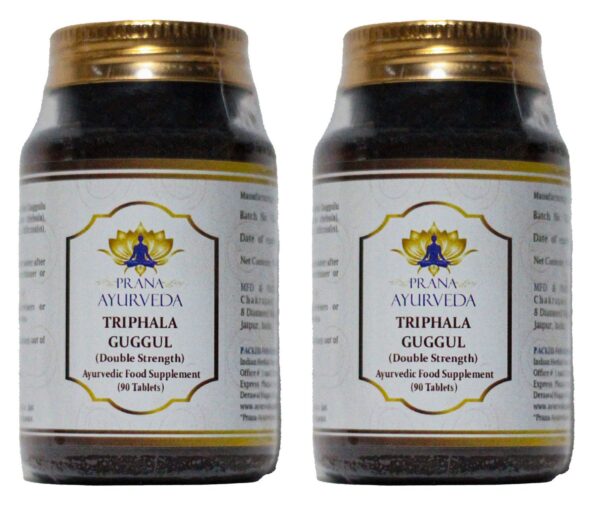 Triphala Guggul doble potencia suplemento ayurvédico tabletas 90 pack 2