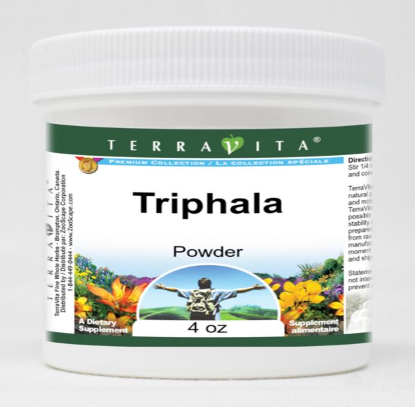 Envase de polvo de Triphala TerraVita 4 oz
