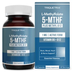 Frasco Triquetra Health L-metilfolato 1000 mcg