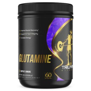 Polvo de glutamina TRIUMPH VITAMIN en frasco