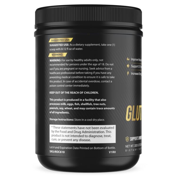 Vista lateral del envase TRIUMPH VITAMIN Glutamina