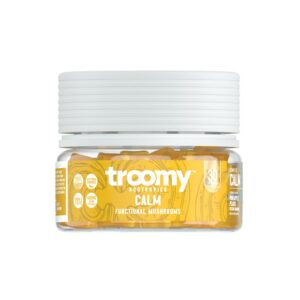 Frasco de gomitas Troomy Reishi Calm sabor piña durazno