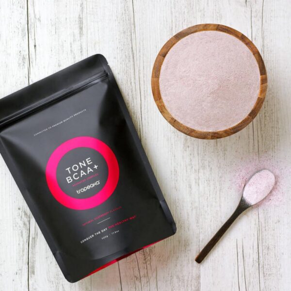 Empaque Tropeaka Tone BCAA+ lado derecho