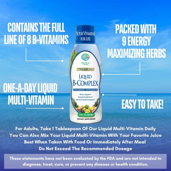 Frasco Tropical Oasis Complejo B líquido con gotero