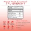 Etiqueta frontal de TRU Supplements Energy