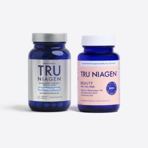 Frente del empaque de TRU NIAGEN 1000 mg + Beauty Bundle