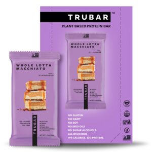 Version 1.0.0 Barras TRUBAR Vegan Protein Bar Macchiato empaquetadas