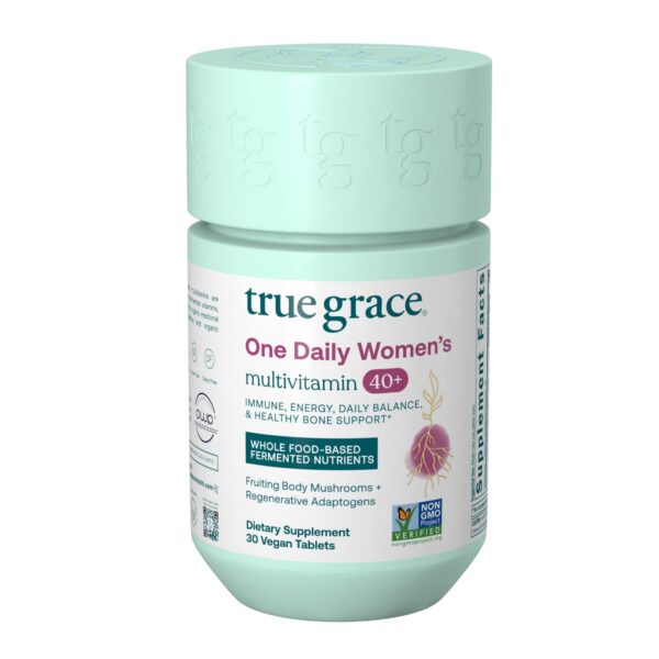 True Grace multivitamínico para mujer 40+ caja frontal