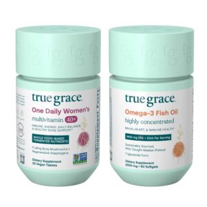 Frente de True Grace One Daily Multivitamin 40+ y Omega-3