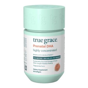 True Grace Prenatal DHA botella con etiqueta