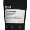 Proteína de res alimentada con pasto True Nutrition en frasco