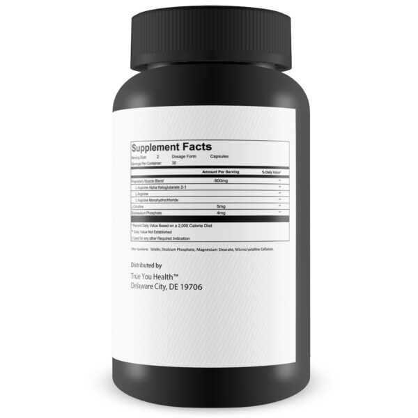 Etiqueta frontal de True Vitaliti Pro Blood Flow Max