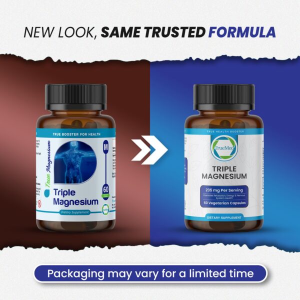 Etiqueta de TrueMed magnesio triple