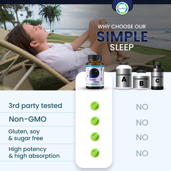 TrueMed fórmula natural con melatonina y GABA para sueño