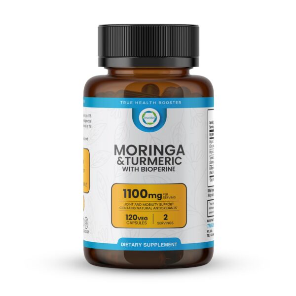 TrueMed suplemento vegano Moringa cúrcuma 95% curcuminoides 120 cápsulas