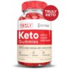 Detalle etiqueta gominolas Truly Keto ACV con ingredientes naturales