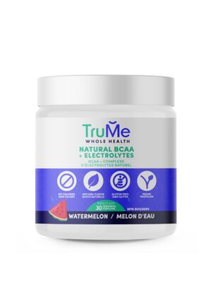 Version 1.0.0 Frente del envase TruMe BCAA polvo con electrolitos