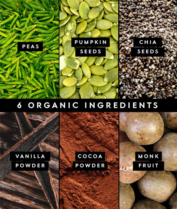 Información de sabor chocolate en envase