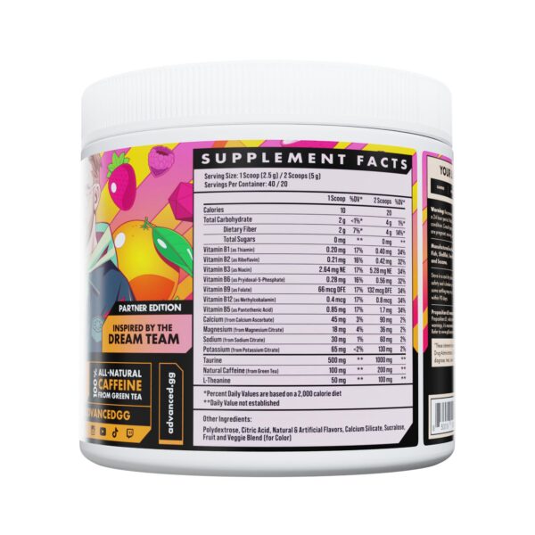 Tubo proteína Advanced Energy con electrolitos y L-teanina