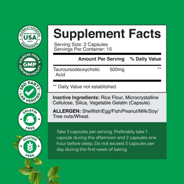 Etiqueta frontal del frasco TUDCA Advanced