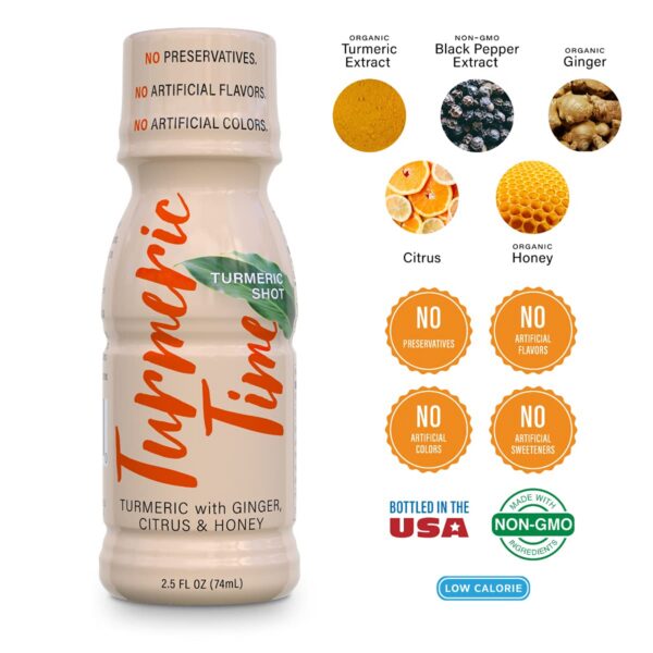 Turmeric Time suplemento líquido cúrcuma vegano sin conservadores