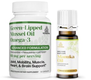 Frasco principal de aceite omega-3 de TURNER con mejillón verde