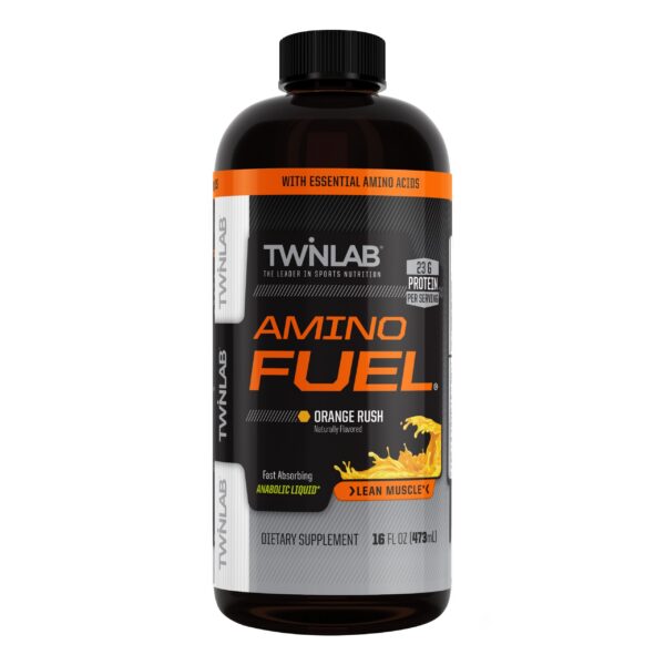 Botella Twinlab Amino Fuel 16 oz con etiqueta