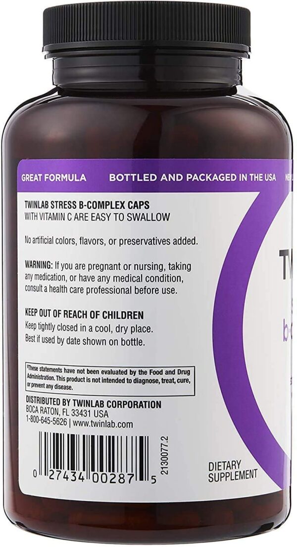 Vista lateral del frasco Twinlab