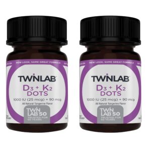 Twinlab D3 + K2 Dots frente