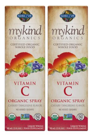 Spray de vitamina C orgánica TyeinGo sabor cereza y mandarina