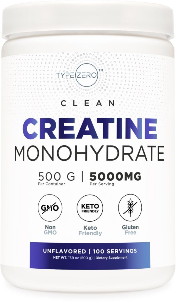 Type Zero Creatine Monohydrate etiqueta frontal