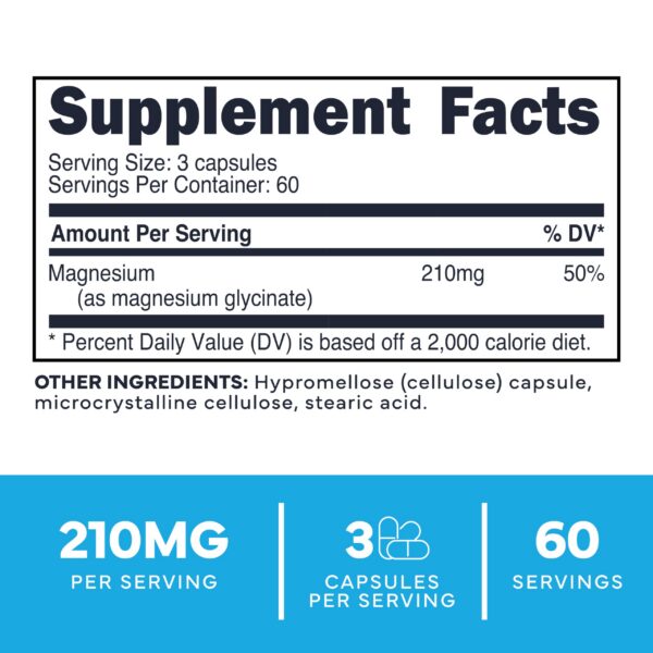 Cápsulas de magnesio glicinato