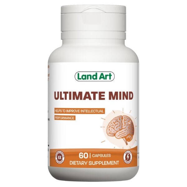 Version 1.0.0 Ultimate Mind suplemento cerebral caja frontal 60 cápsulas