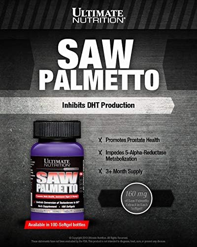 Etiqueta de Saw Palmetto Ultimate Nutrition