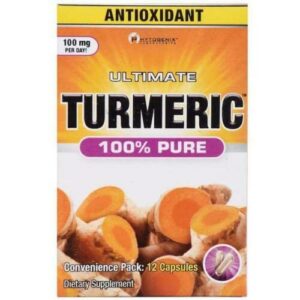 Version 1.0.0 Ultimate Turmeric 100% puro 12 cápsulas 100mg paquete de 2