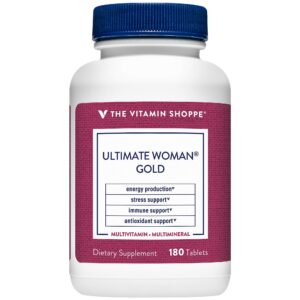 Multivitamínico Ultimate Woman Gold para mujer botella 180 tabletas