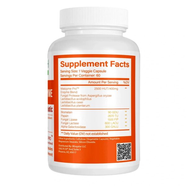 Ultra Digestive Enzyme bottle label