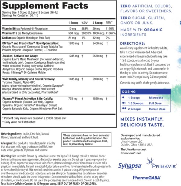 Etiqueta trasera Ultra Human CONSCIOUS1
