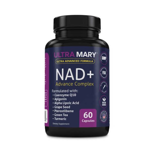 ULTRA MARY NAD+ Resveratrol etiqueta frontal