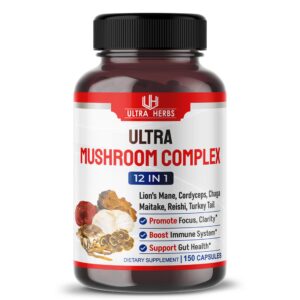Ultra Mushroom complejo suplemento frasco frontal