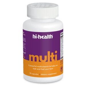 Version 1.0.0 Frasco Ultra Plan Hi-Health Multivitamínico etiqueta frontal