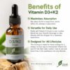 Etiqueta de Ultra6 Nutrition Vitamina D3 y K2