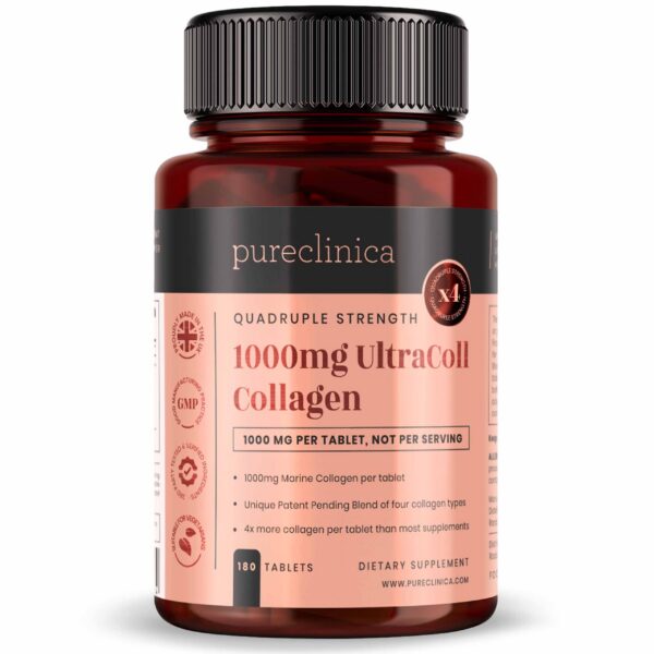 Version 1.0.0 Botella de tabletas UltraColl colágeno marino 1000mg para 6 meses