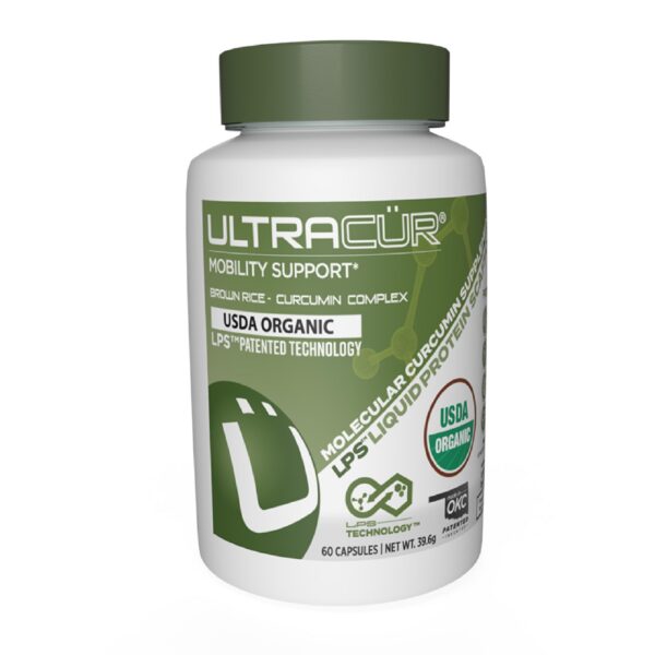 UltraCur cápsulas cúrcuma orgánica certificadas USDA 60 unidades