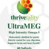Etiqueta de UltraMeg Omega-3 y Thrivetality