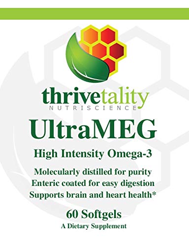 Etiqueta de UltraMeg Omega-3 y Thrivetality