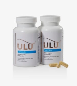 Frasco y etiqueta ULULIFE multivitamínico unisex